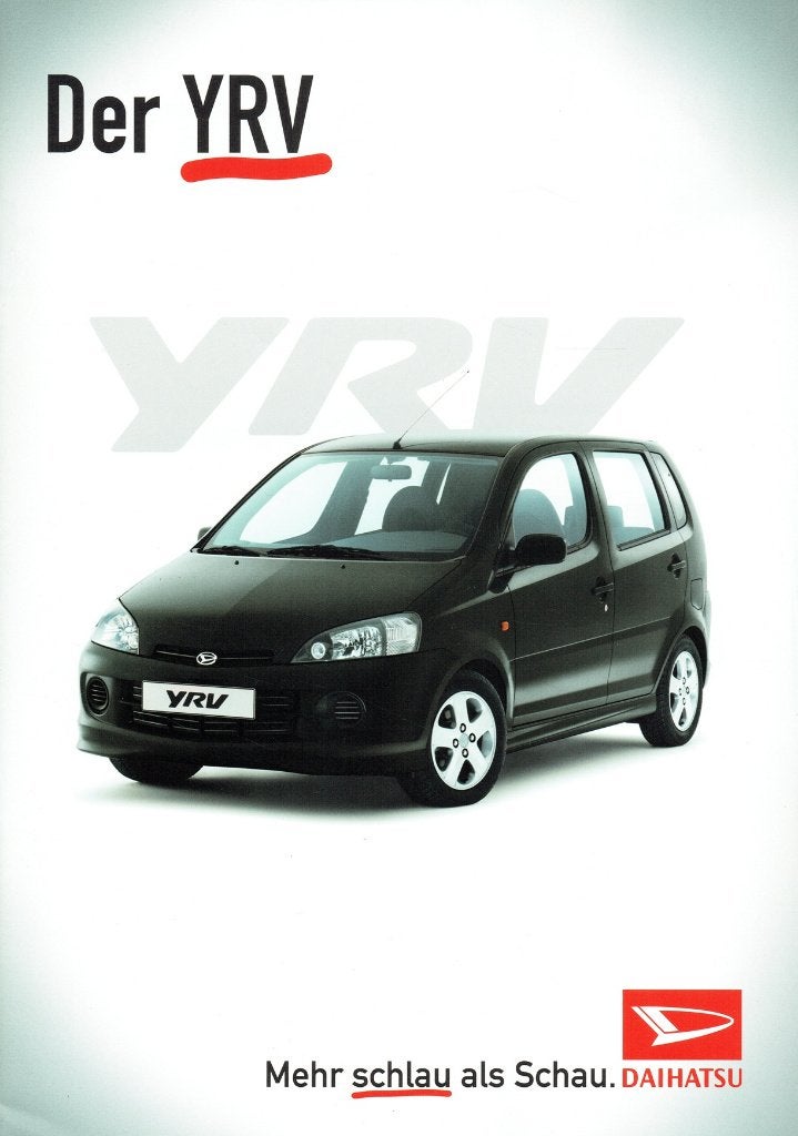 Folder Daihatsu YRV (Duitse uitgave - 2002), Verzenden, Gelezen, Overige merken