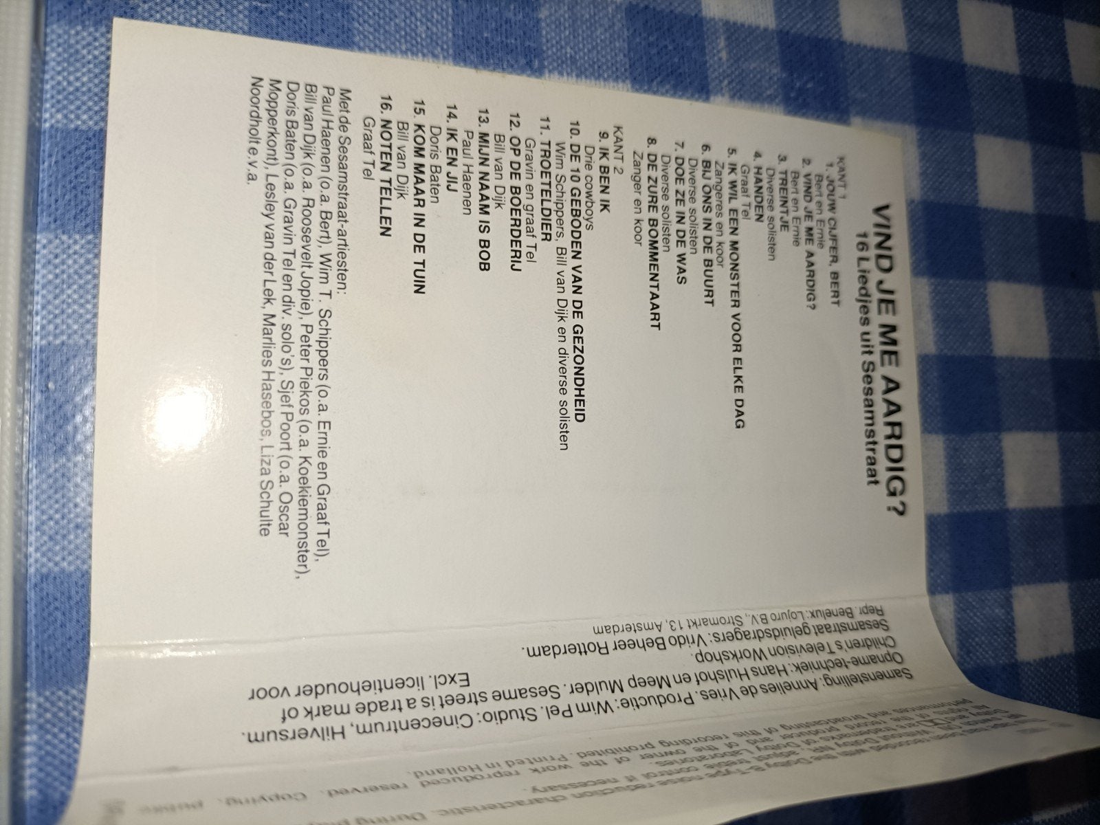 Sesamstraat - Vind je me aardig? Cassettebandje, Ophalen of Verzenden, Kinderen en Jeugd, 1 bandje