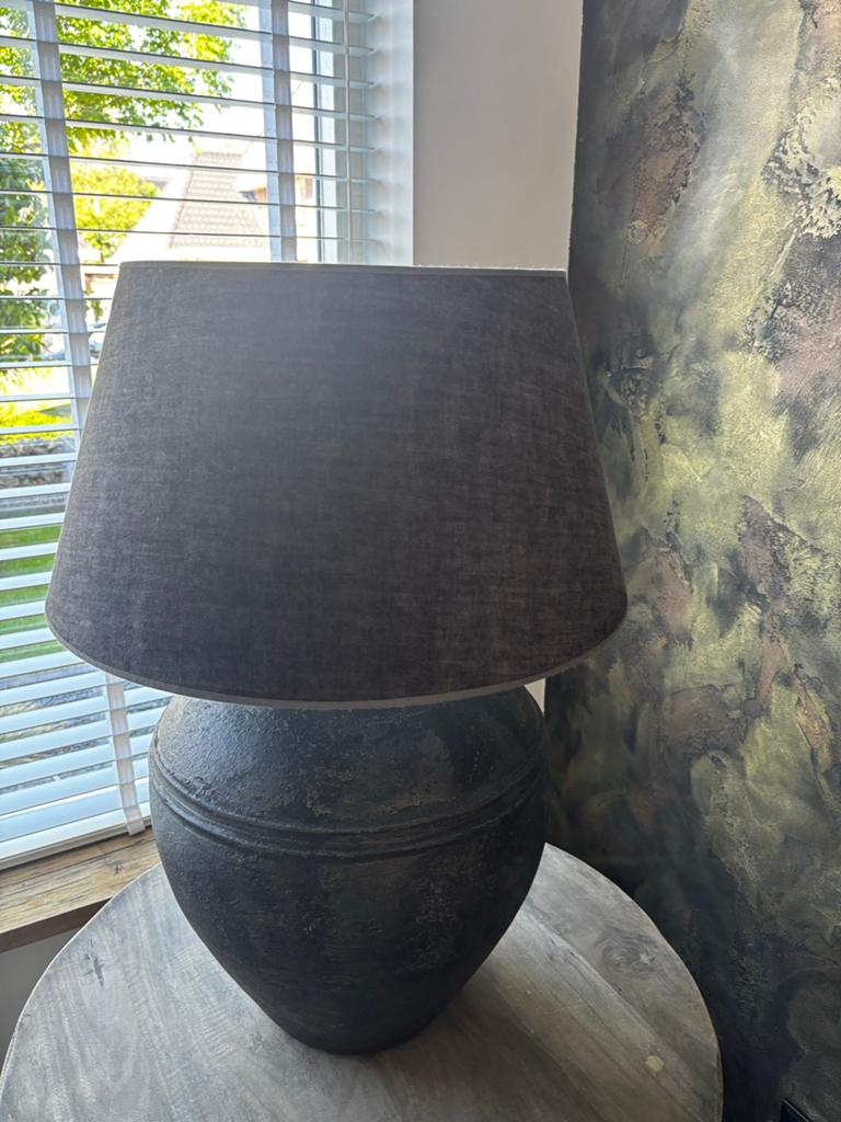 Stoere, sobere staande lamp - Antraciet, Ophalen, Overige materialen, Zo goed als nieuw, Minder dan 100 cm