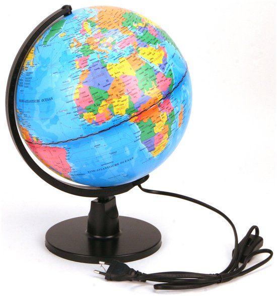 Globe met LED Licht - Nederlands - 25 cm, Nieuw, Ophalen of Verzenden, Www.loods56.nl, X