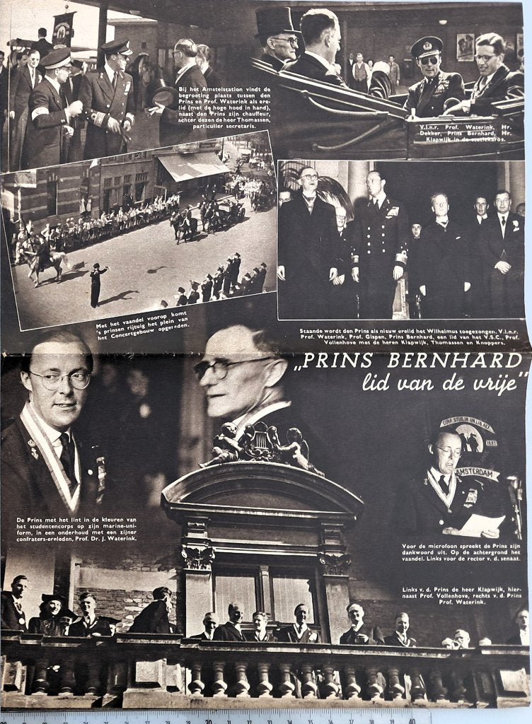 Amsterdam1947, Prins Bernhard, lid van de Vrije Universiteit, Verzamelen, Verzenden, 1940 tot 1960, Gebruikt, Overige onderwerpen