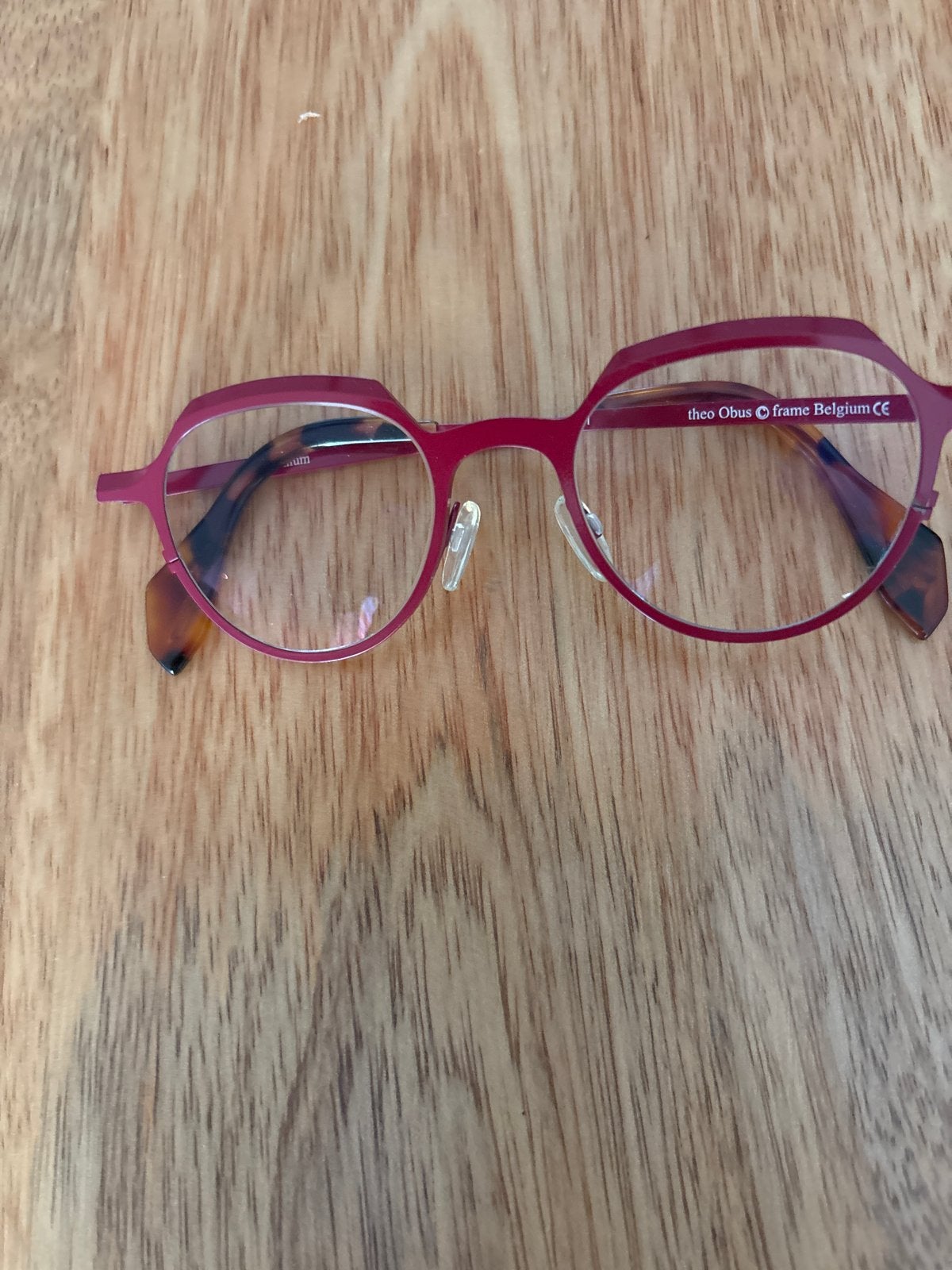 Theo Obus frame Belgium CE bril - Rood, Overige merken, Ophalen of Verzenden, Zo goed als nieuw, Rood