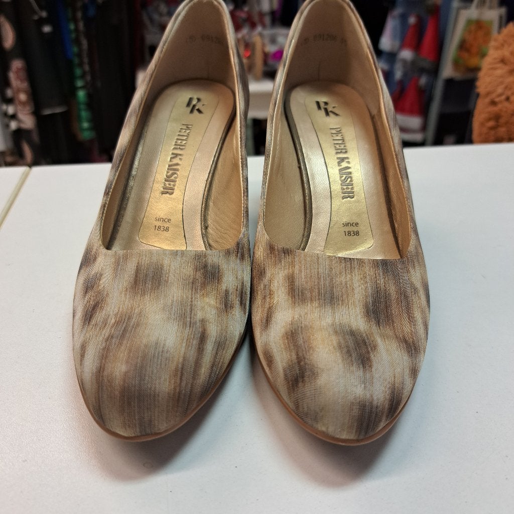 Peter Kaiser pumps dierenprint beige/ bruin mt 5 -38 44152, Peter Kaiser, Pumps, Bruin, .