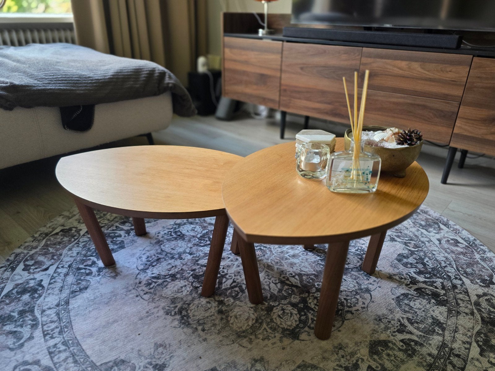 IKEA Stockholm Bijzettafels, Huis en Inrichting, 45 tot 60 cm, Gebruikt, Modern, Organisch, Overige vormen