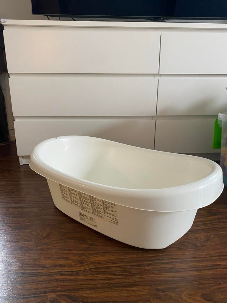 Ikea LÄTTSAM Babybadje - Wit met groene antislip, Antiek en Kunst, Ophalen of Verzenden