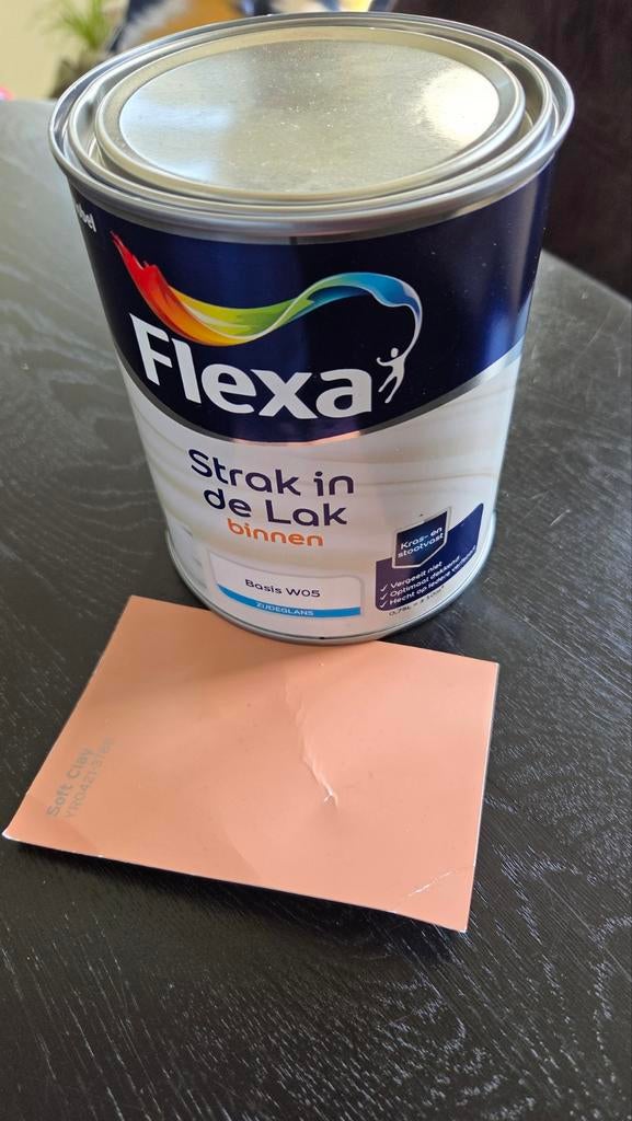Flexa Strak in de Lak Zijdeglans Soft Clay 0,75L, Ophalen, Overige kleuren, Nieuw, Lak