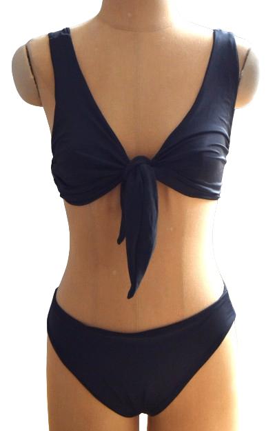 Nieuwe LA Sisters bikini, glans strik, zwart. Mt. S, LA Sisters, Verzenden, Zwart, Nieuw