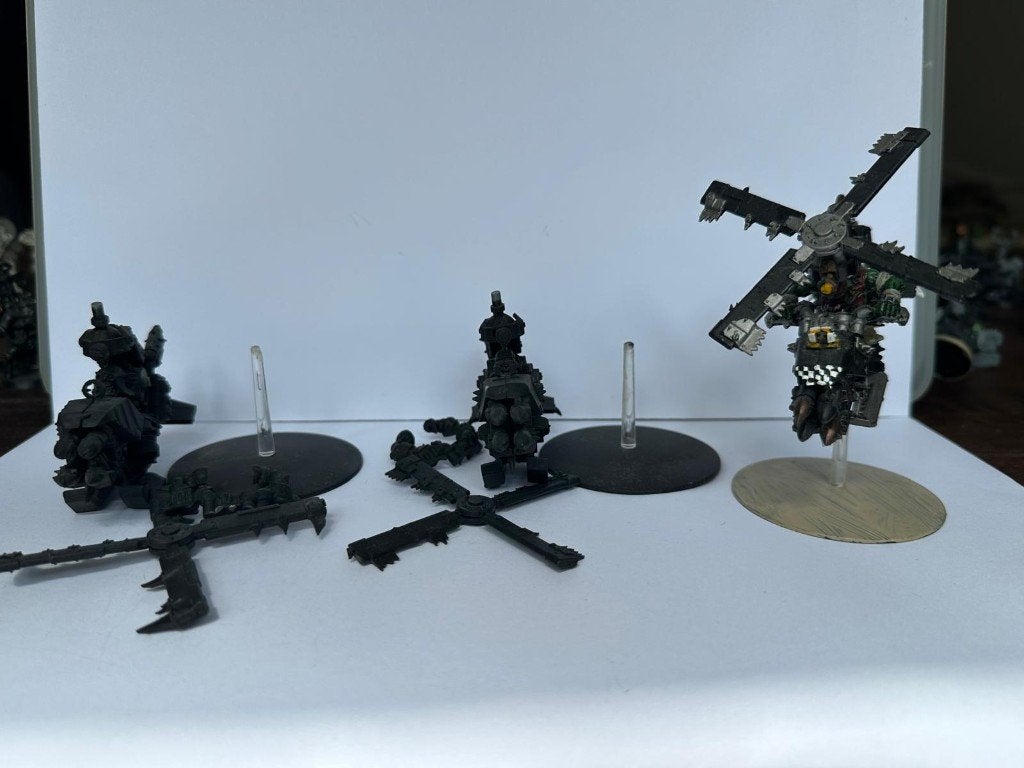 Warhammer 40K Orks Deffkoptas (3 stuks), Figuurtje(s), Ophalen of Verzenden, Geverfd, Warhammer 40000
