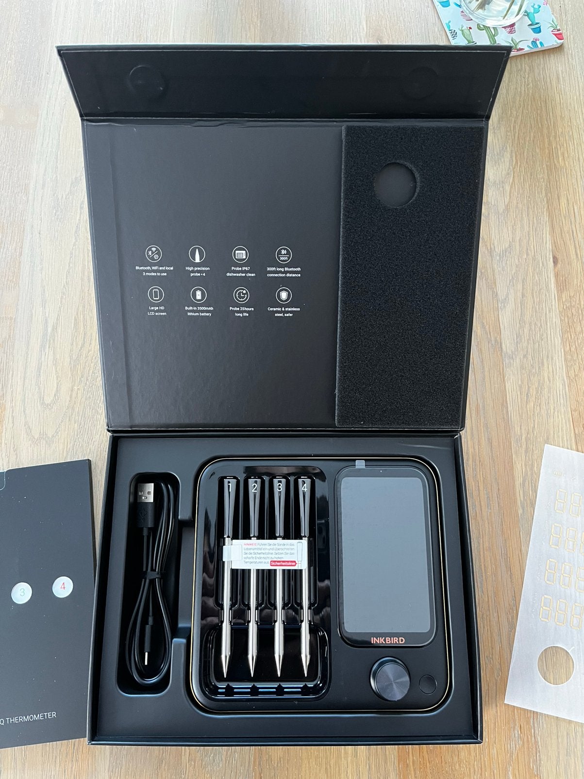 | Nieuw | Inkbird INT 14S BW | Draadloze BBQ Thermometer |, Ophalen of Verzenden, Nieuw