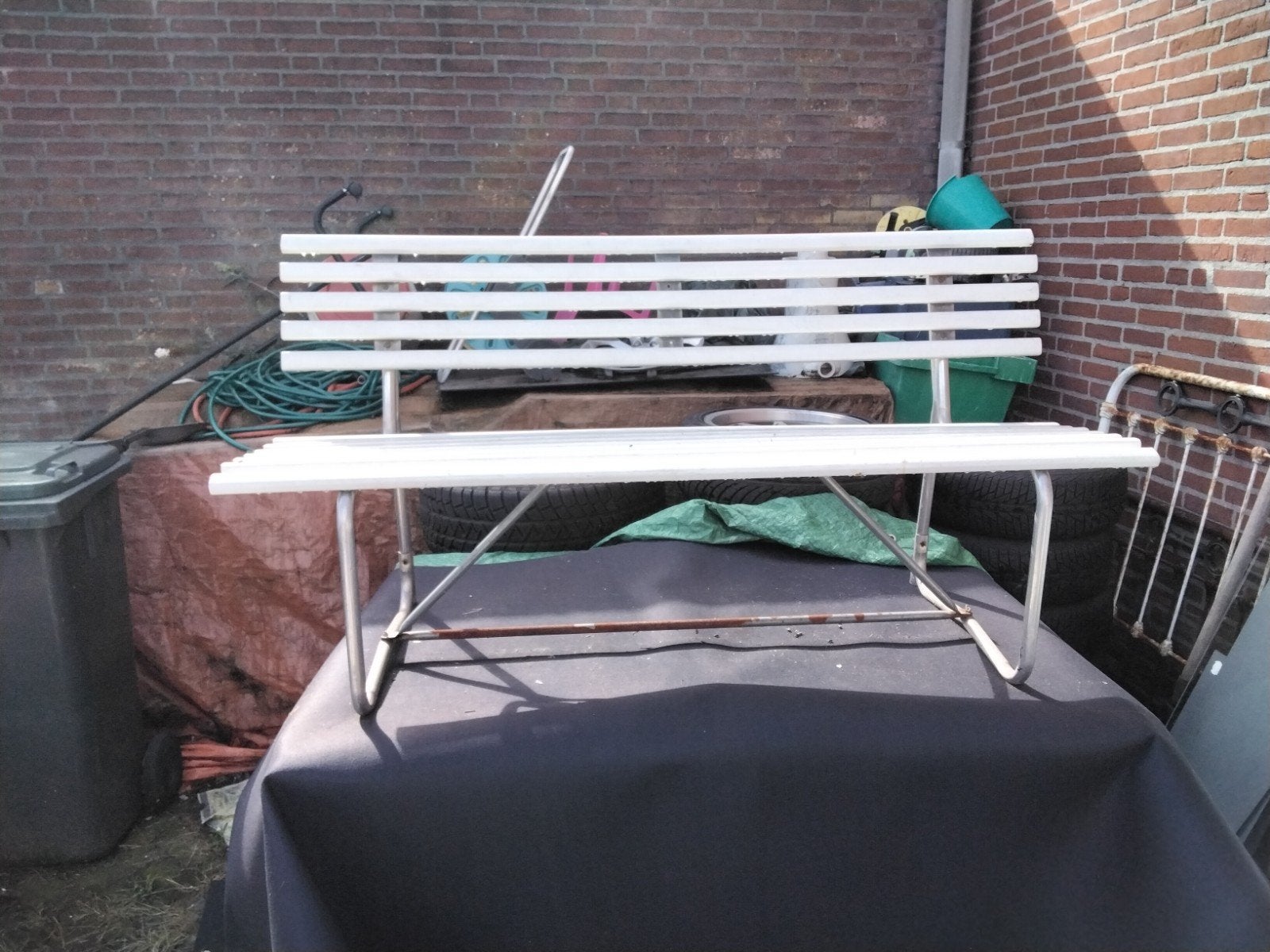 Tuinbankje. Metaal met kunststof., Ophalen of Verzenden, Metaal
