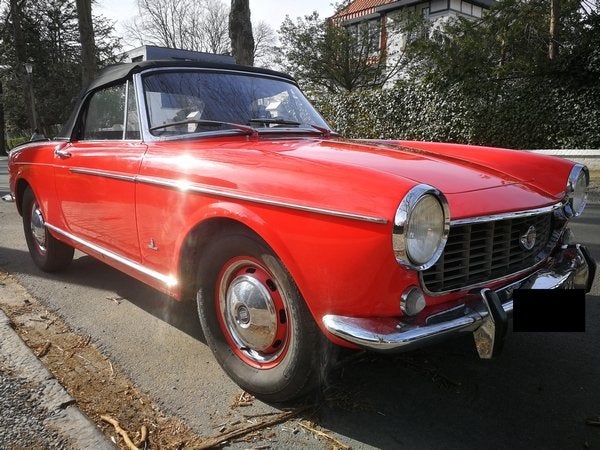 Fiat 1500 Spider 118K 1967 export US, Auto's, Voorwielaandrijving, Zwart, Cabriolet, Handgeschakeld