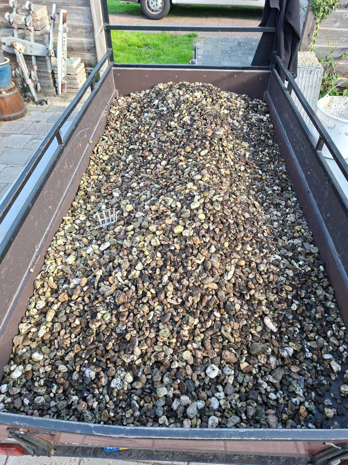 Decoratieve siergrind/keien voor tuin of oprit, Overige materialen, Gebruikt, Ophalen of Verzenden, Grind