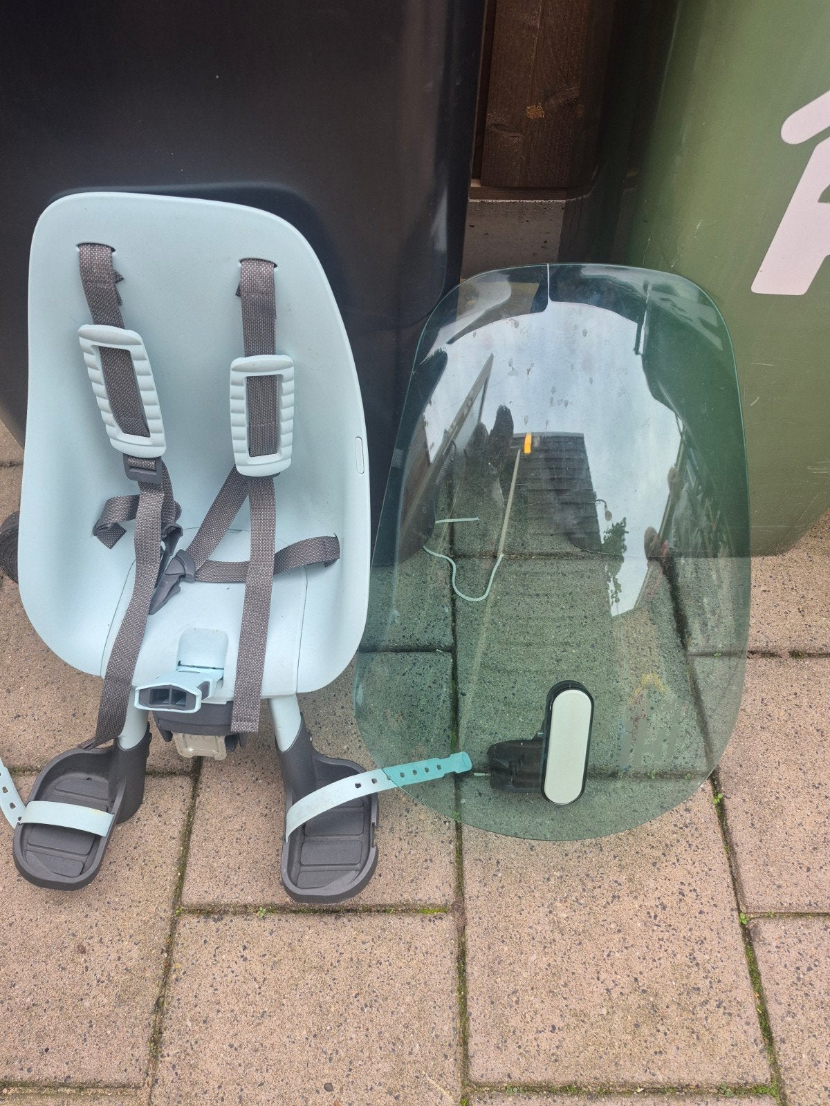 Bobike Urban Iki voorzitje met windscherm - Mint-wit, Fietsen en Brommers, Ophalen, Voorzitje, Bobike Urban Iki, 0 t/m 13 kg