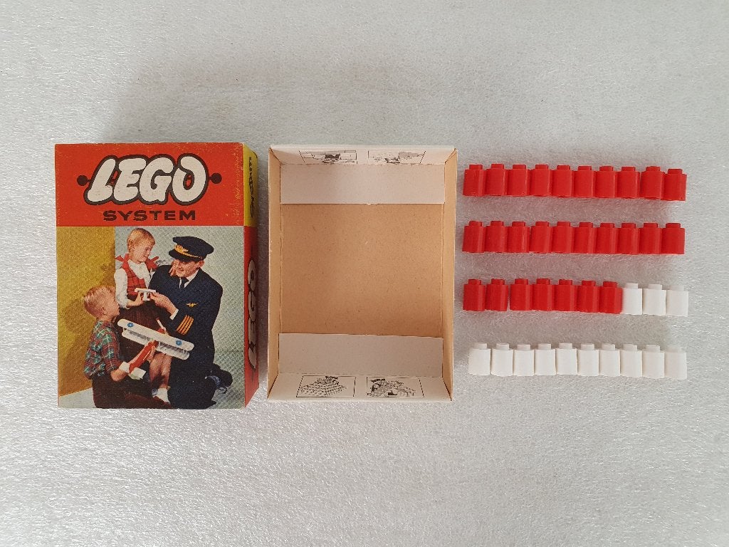Lego System 223: Rood - Wit (in doos), Gebruikt, Lego, Ophalen of Verzenden, Compleet