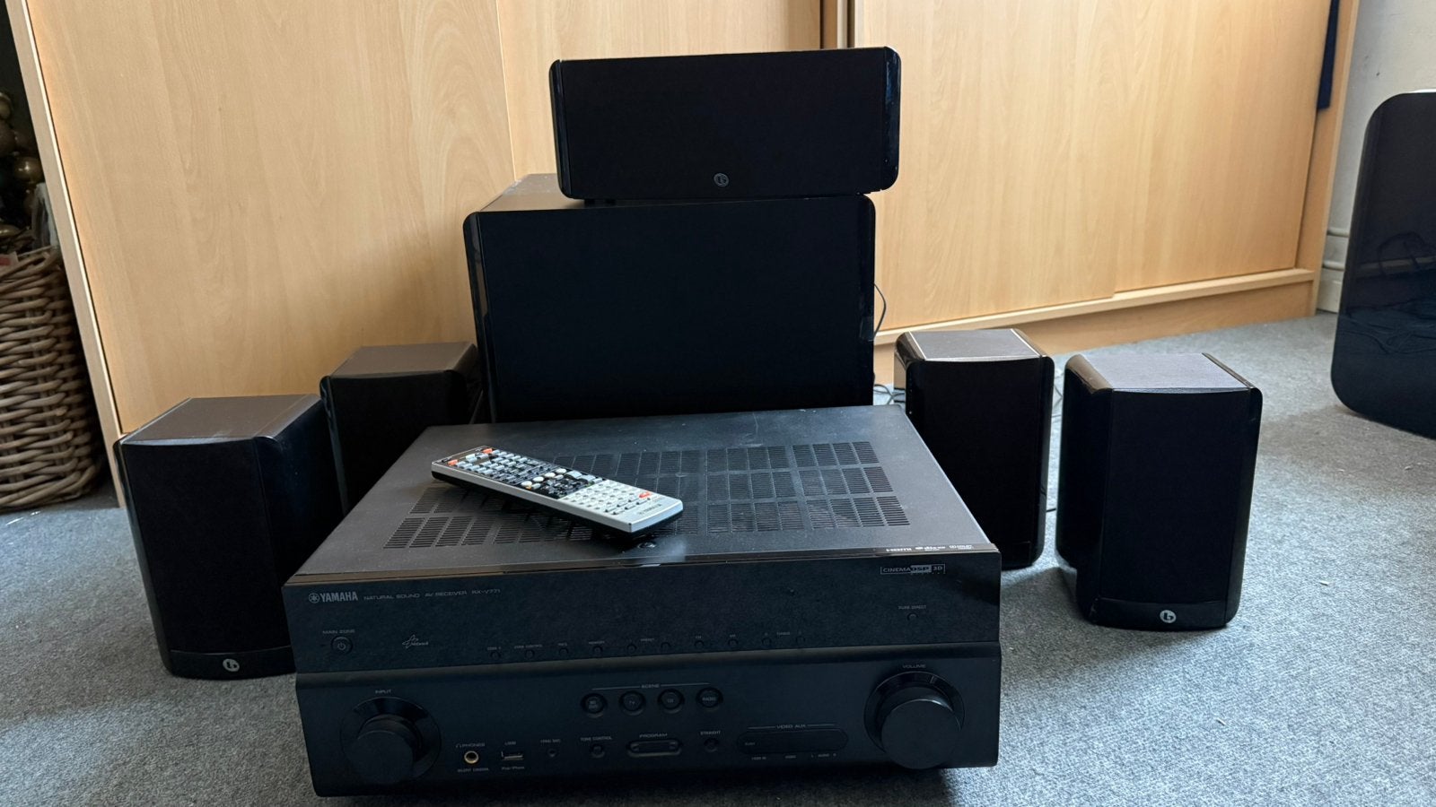 Yamaha RX-V771 compleet met Boston speakers, Ophalen, Zo goed als nieuw, 120 watt of meer, Yamaha