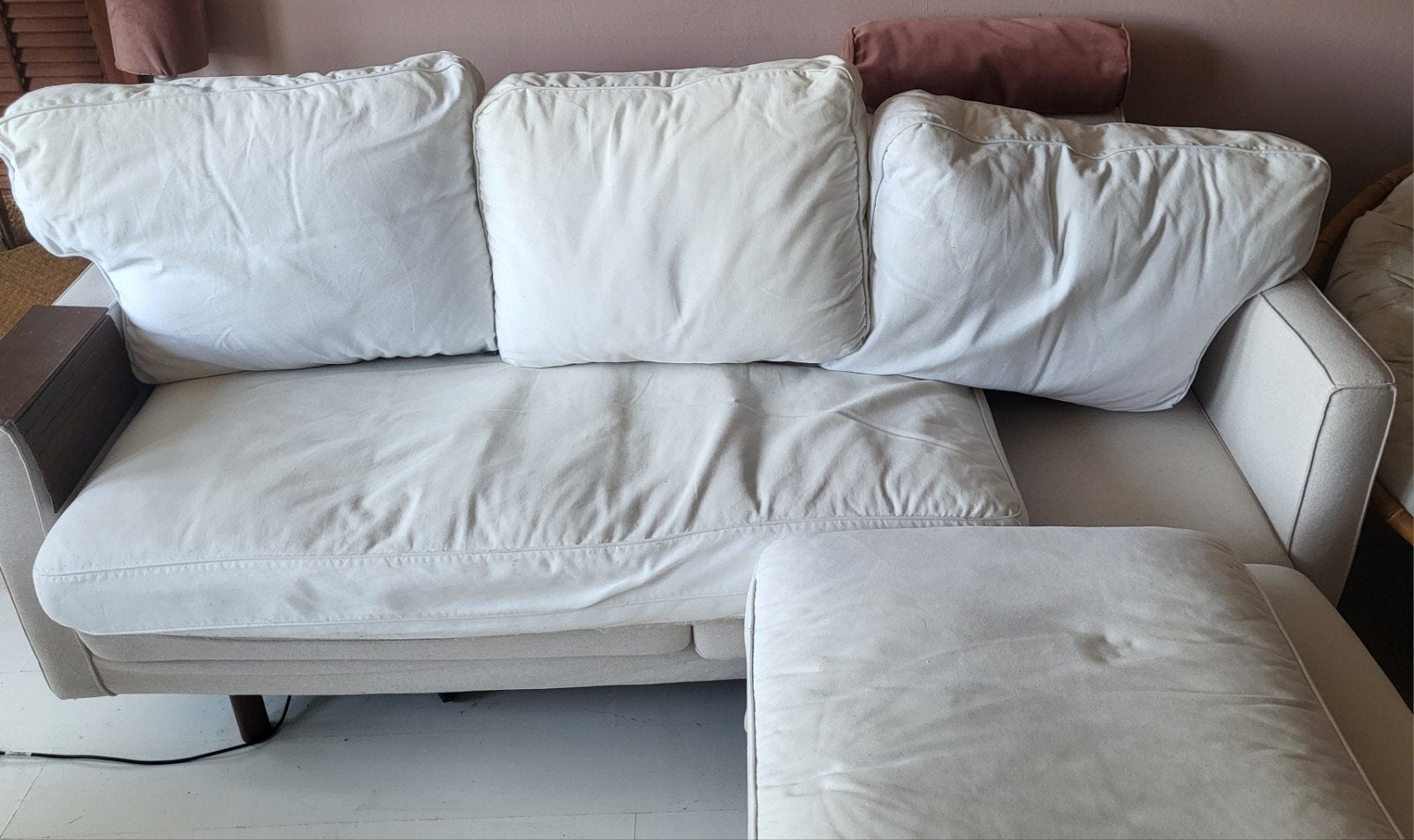 Ikea Ektorp kussens incl. wasbare hoezen(3-zits+chais), Ophalen, Gebruikt, 100 tot 125 cm, Driepersoons