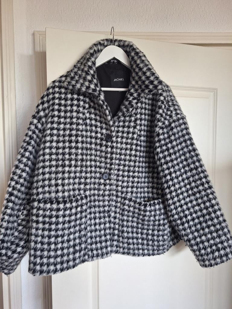 Zachte Monki jas pied de poule, Kleding | Dames, Jassen | Winter, Ophalen of Verzenden