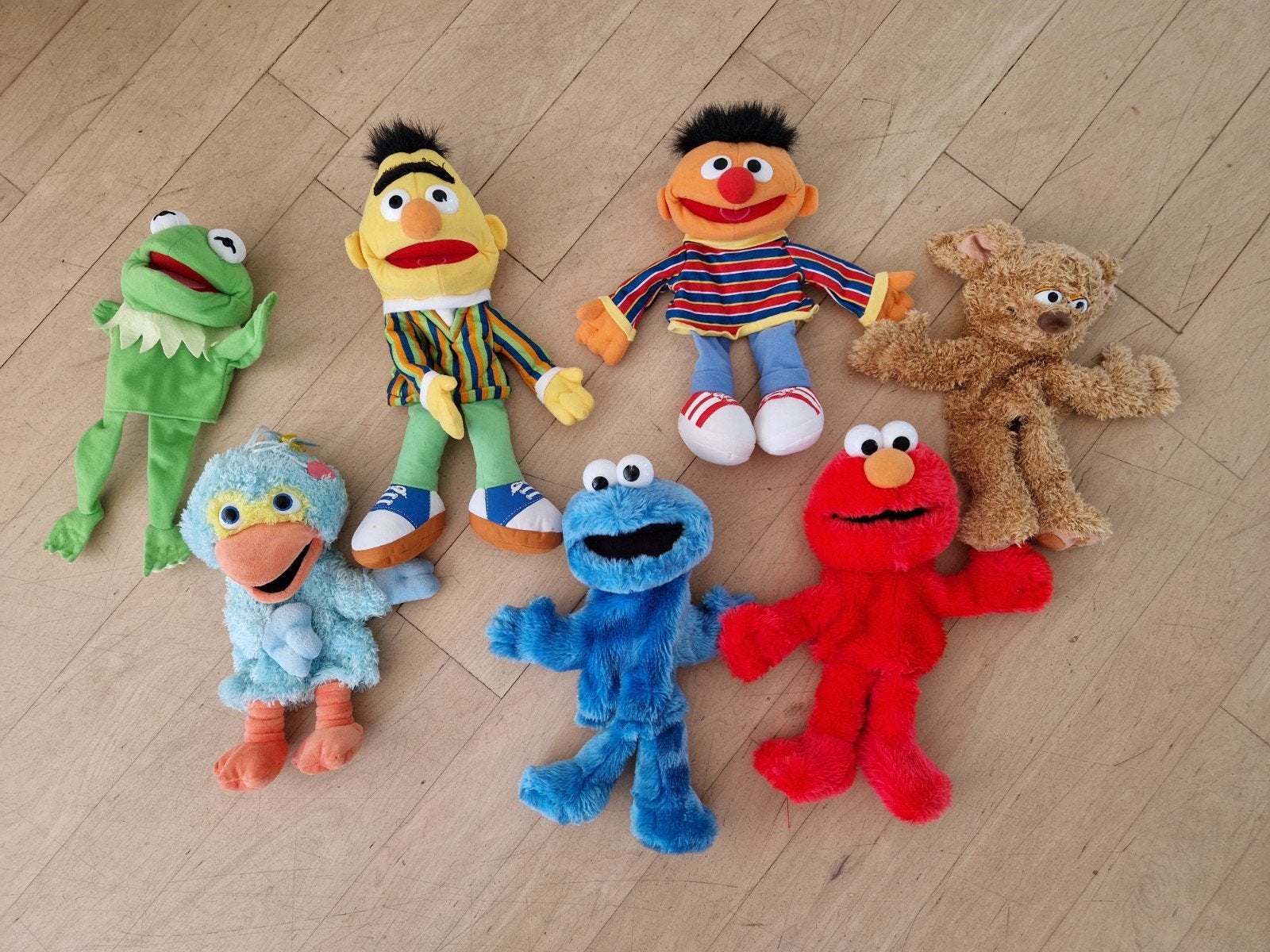 Sesamstraat handpoppen en poppenkast, Kinderen en Baby's, Ophalen, Gebruikt, Overige merken, Overige karakters