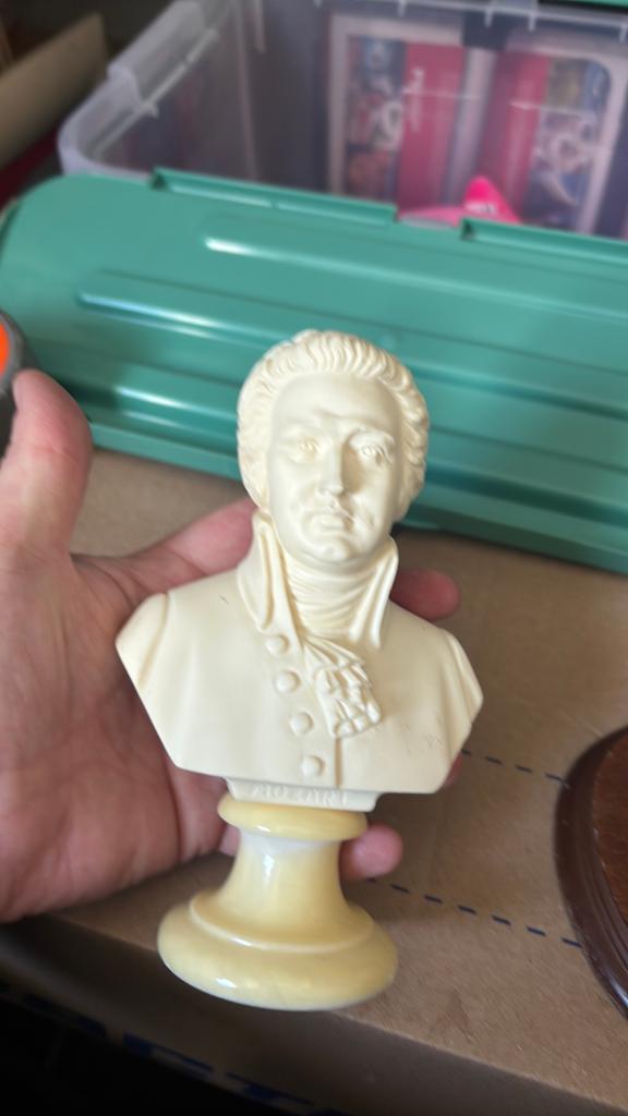 Mozart Buste -  gionelli 15 cm, Antiek en Kunst, Minder dan 20 cm, Buste, Ophalen of Verzenden, Gemerkt
