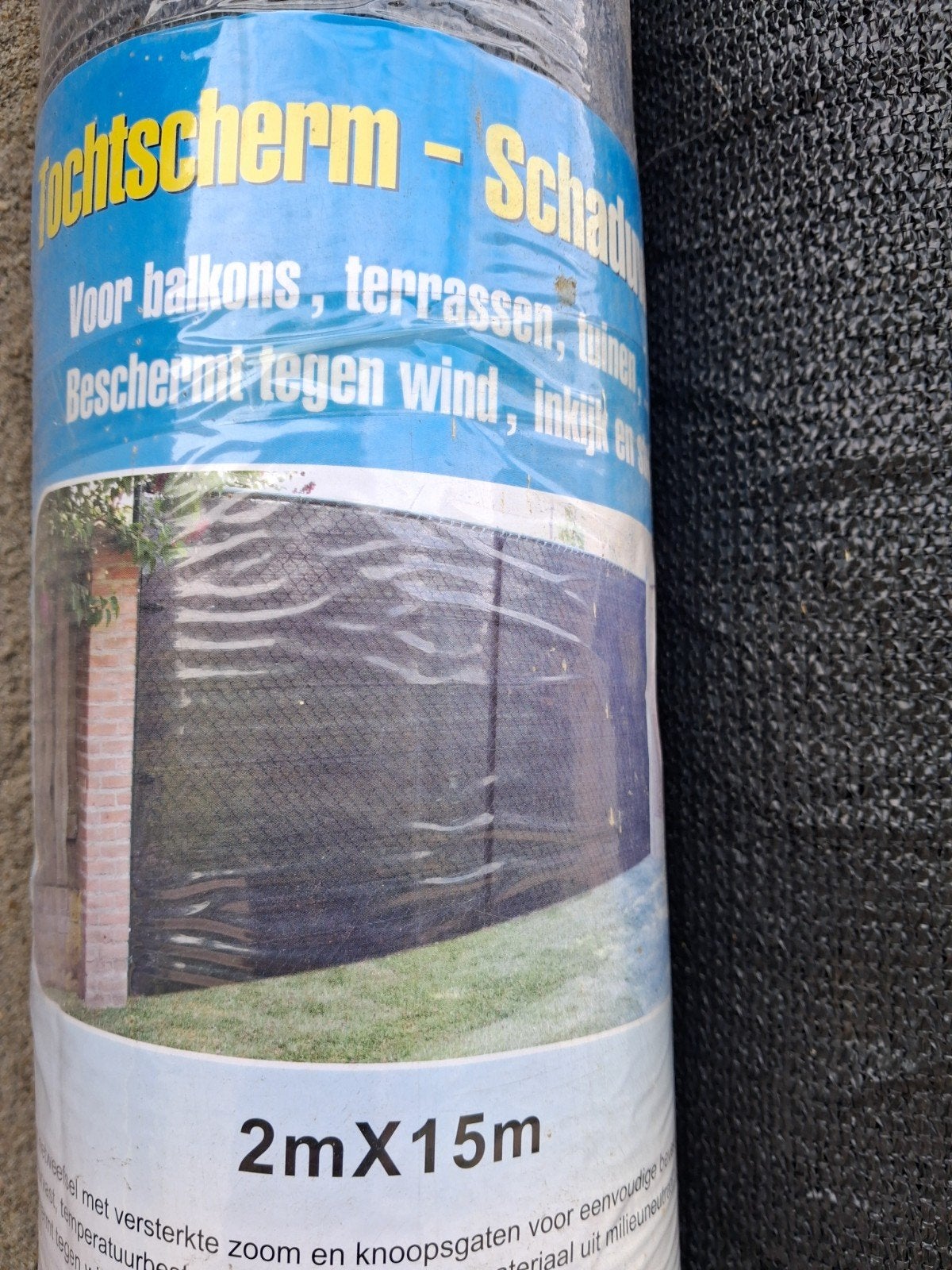 Nieuw Schaduwdoek / Windbreekgaas 2m x 15m (2 rollen), Tuin en Terras, Schaduwdoeken, Ophalen of Verzenden