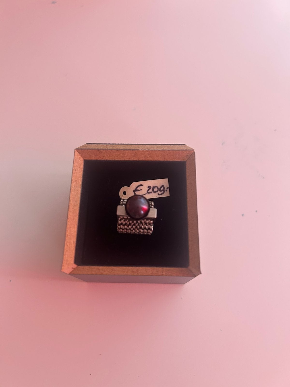 Uni10 Edelsmid designring met echte parel, Sieraden, Tassen en Uiterlijk, Ringen, Zo goed als nieuw, Dame of Heer, 18 tot 19, Zilver