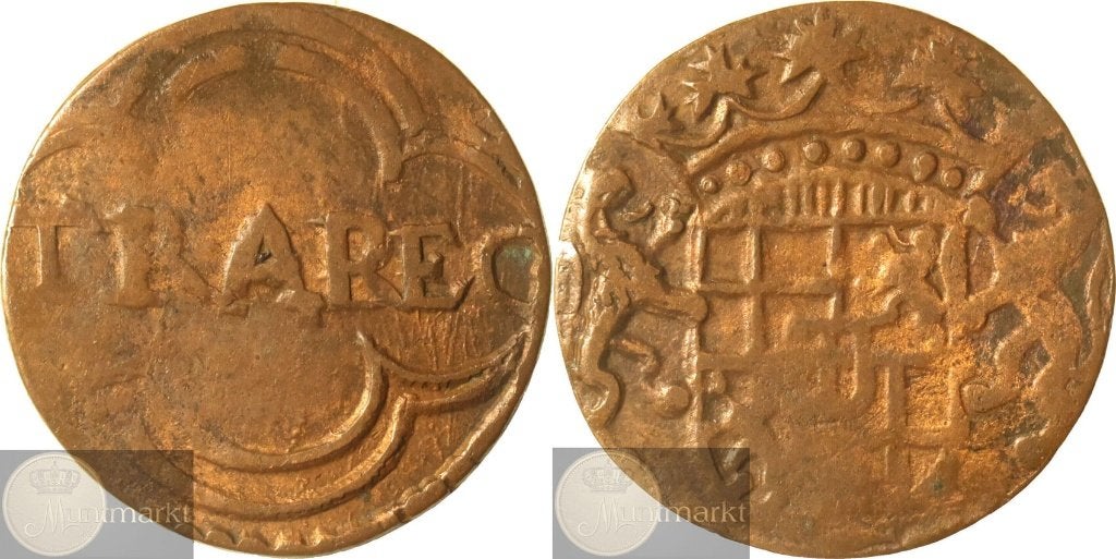 Reckheim - Duit z.j. (ca. 1680) - ONGEDOCUMENTEERD, Postzegels en Munten, Munten | Nederland, Ophalen of Verzenden, Vóór koninkrijk