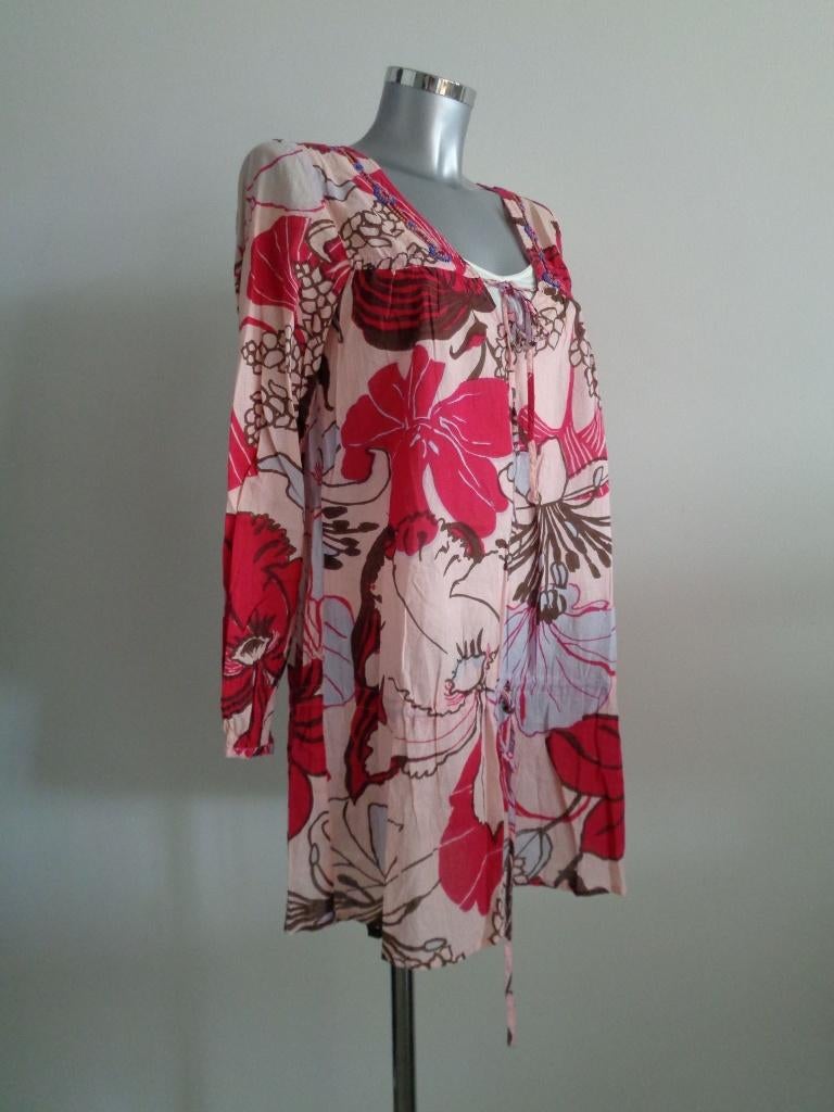 Antik Batik tuniek jurk maat medium origineel, Maat 38/40 (M), Verzenden, Zo goed als nieuw, Knielengte