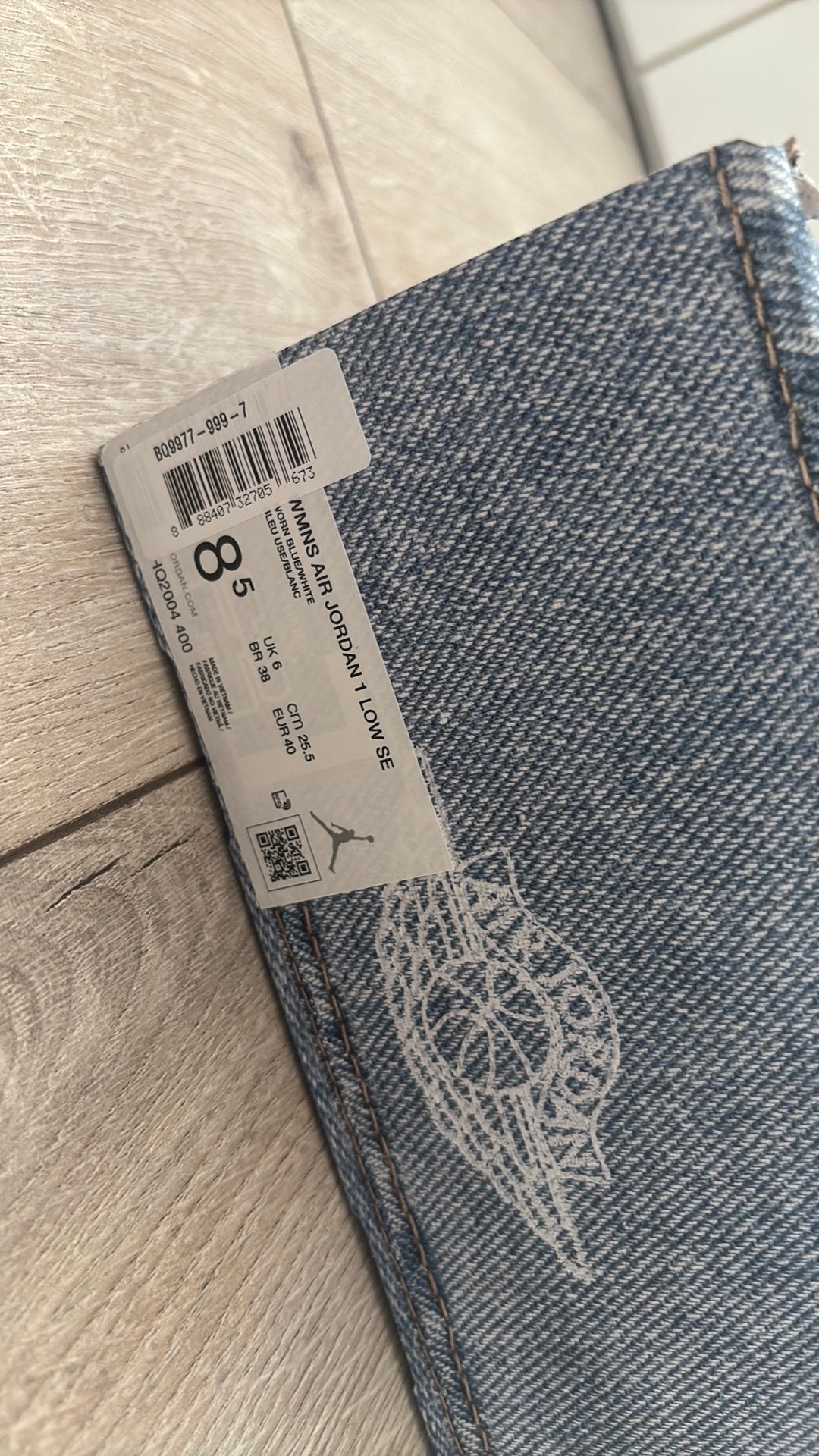 Foto 7 van Nieuwe Nike sneakers denimblauw wit goud detail maat 40