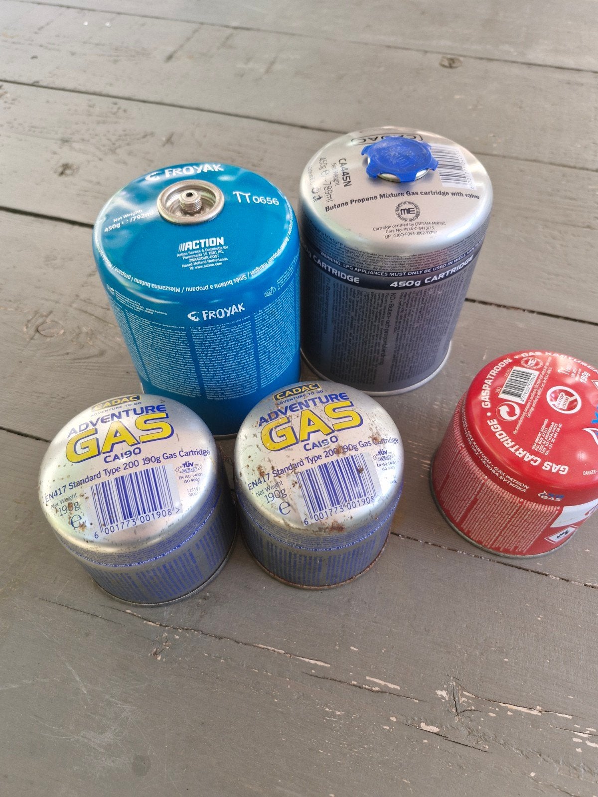 Diverse gasbussen voor camping en outdoor, Ophalen of Verzenden, Gebruikt