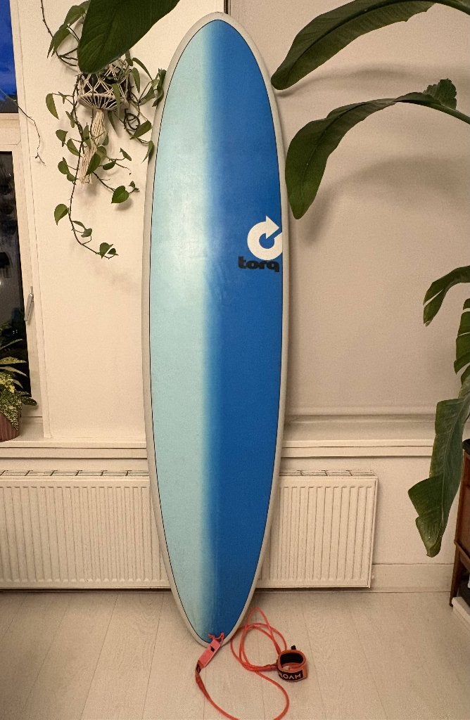 Surfboard 7'6 Torq Mod Fun TET + finns, leash, boardbag, Watersport en Boten, Ophalen, Zo goed als nieuw, Funboard, Met vinnen