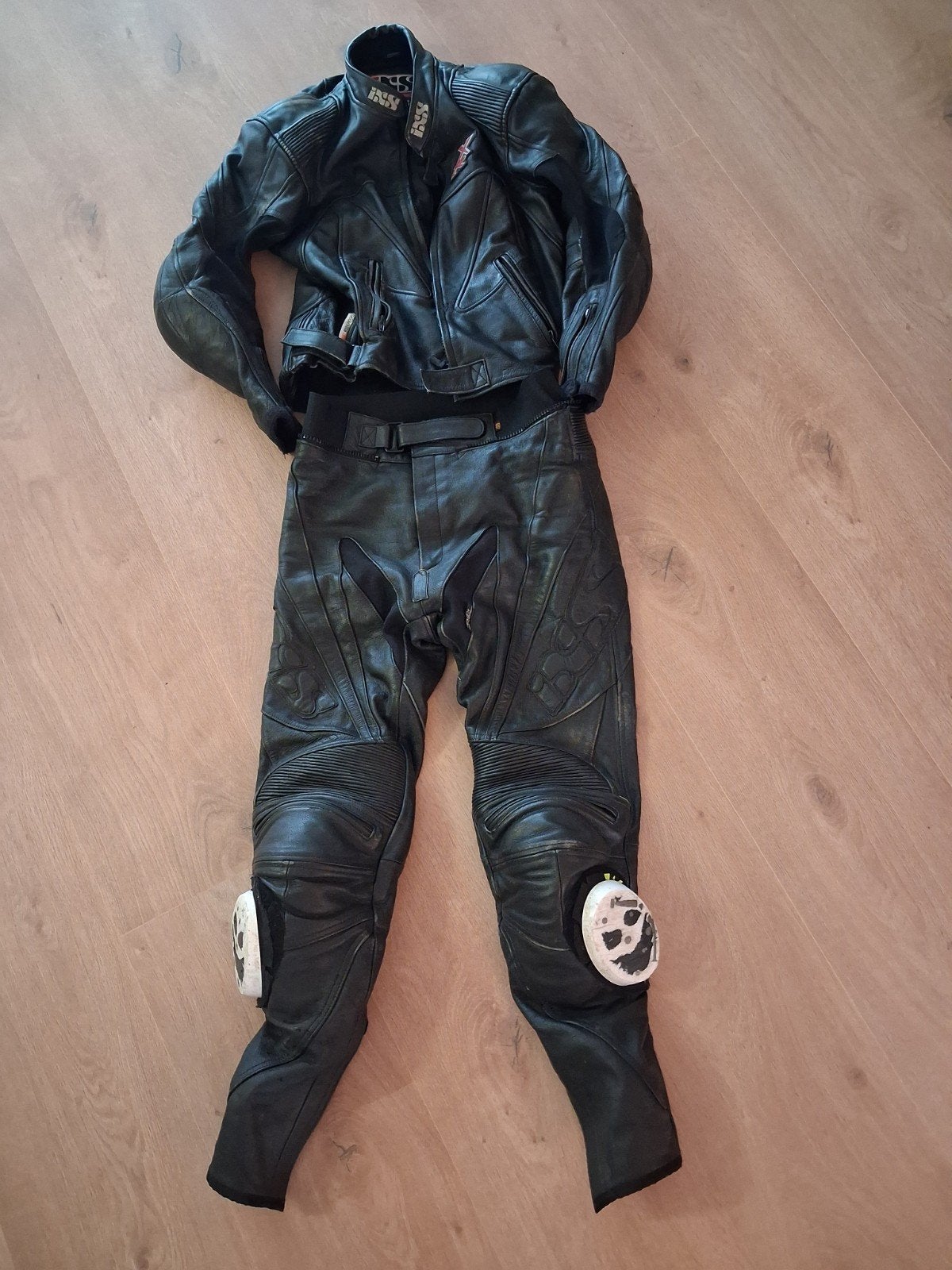 IXS leren motorpak / in goede staat / maat 50 en 48, Ophalen, Tweedehands, Combipak