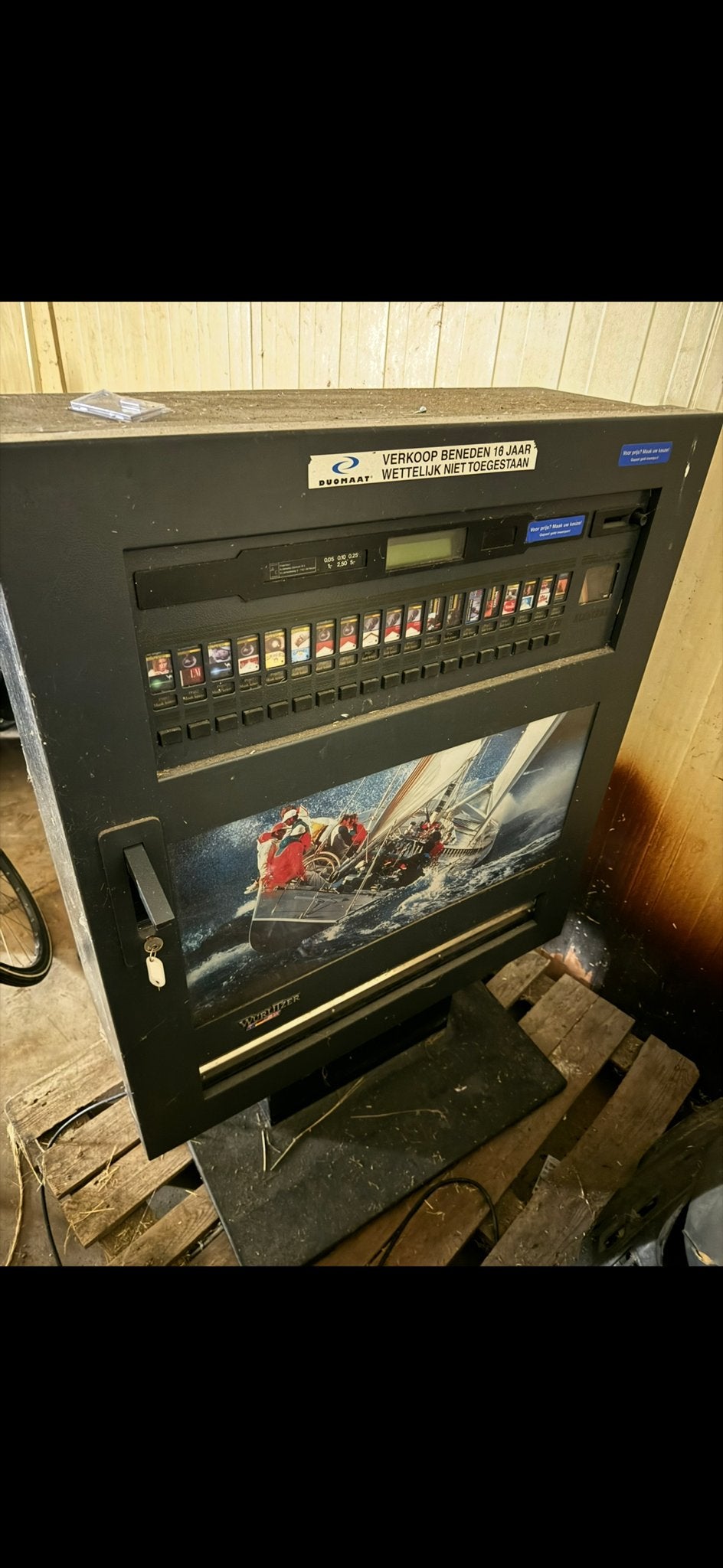 Wurlitzer sigarettenautomaat met verlichting - werkend, Verzamelen, Automaten | Overige, Ophalen of Verzenden, Gebruikt