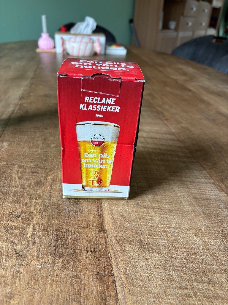 Amstel klassieker glas 1986, Verzamelen, Biermerken, Ophalen of Verzenden, Zo goed als nieuw, Glas of Glazen, Amstel