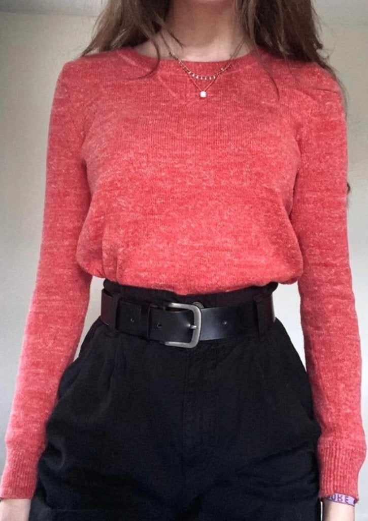 Roze trui maat XS / 34 gemeleerd GAP ronde hals lange mouw, GAP, Ophalen of Verzenden, Zo goed als nieuw, Roze