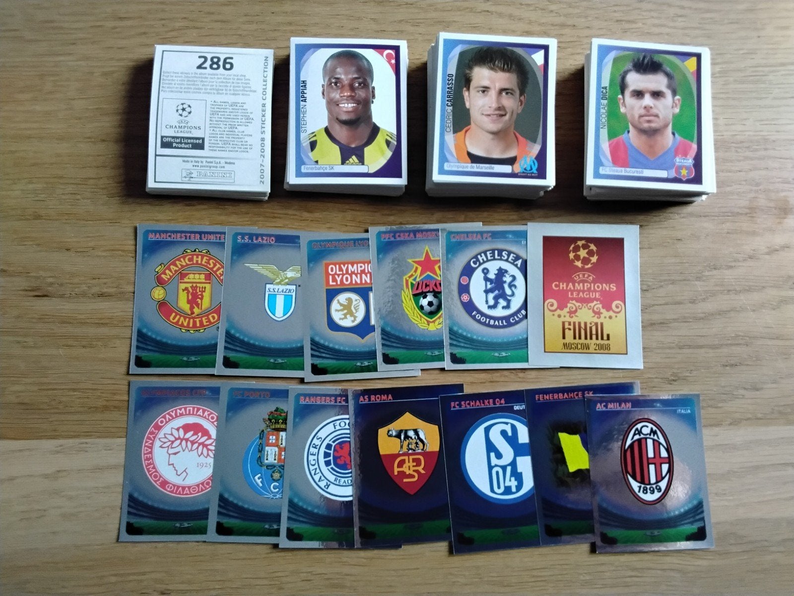 420 Verschillende panini Stickers Champions League 2007/2008, Verzamelen, Ophalen of Verzenden, Zo goed als nieuw, Buitenlandse clubs