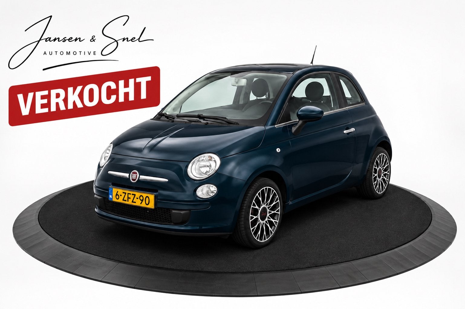 Fiat 500 1.0 Twinair | Licht Metalen Velgen | Metallic Blauw, Voorwielaandrijving, Stof, Euro 6, 840 kg