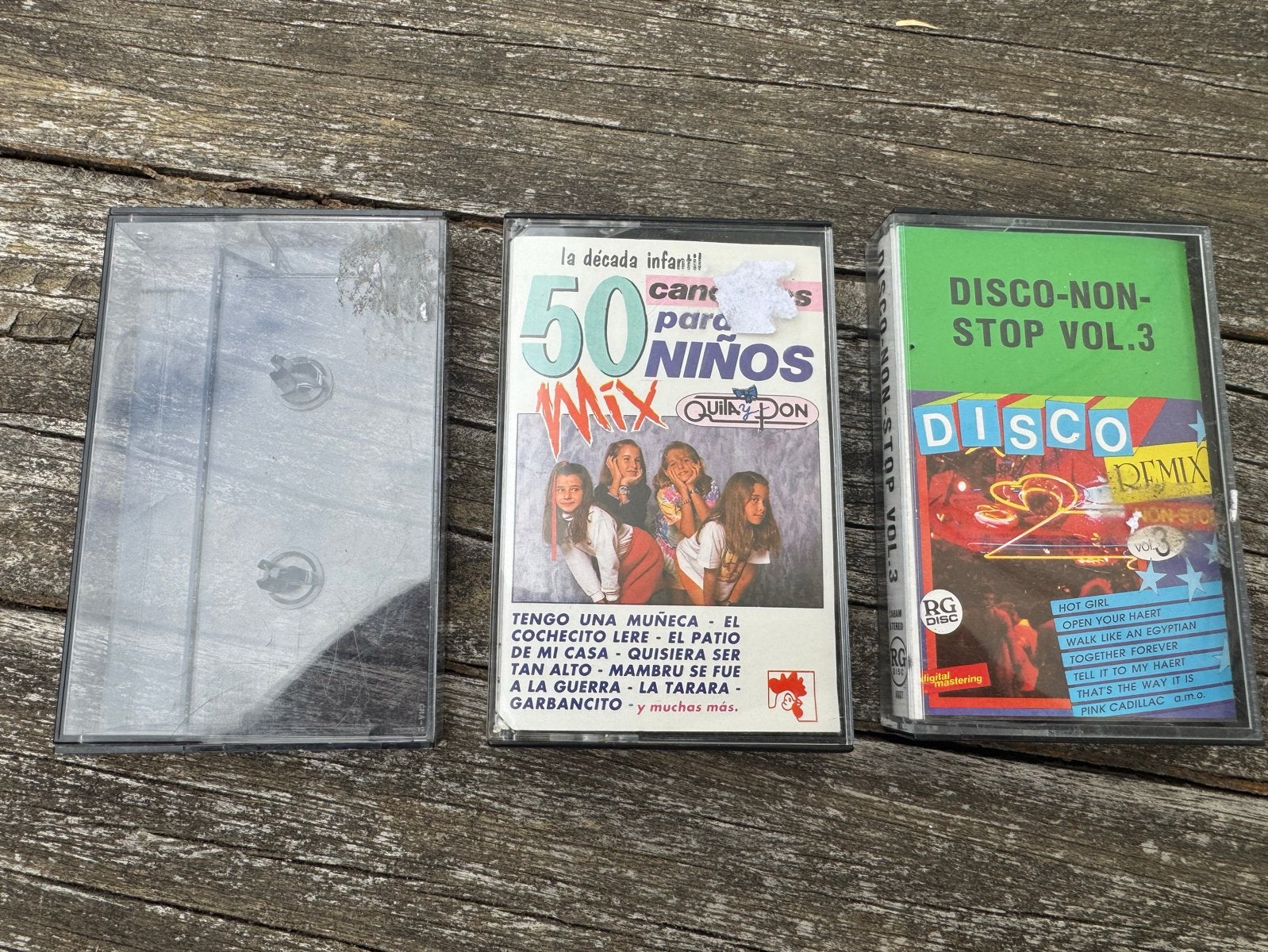 2 Cassettebandjes: Disco Remix, 50 Mix voor Kinderen, Cd's en Dvd's, Cassettebandjes, Gebruikt, 2 t/m 25 bandjes, Dance, Ophalen of Verzenden