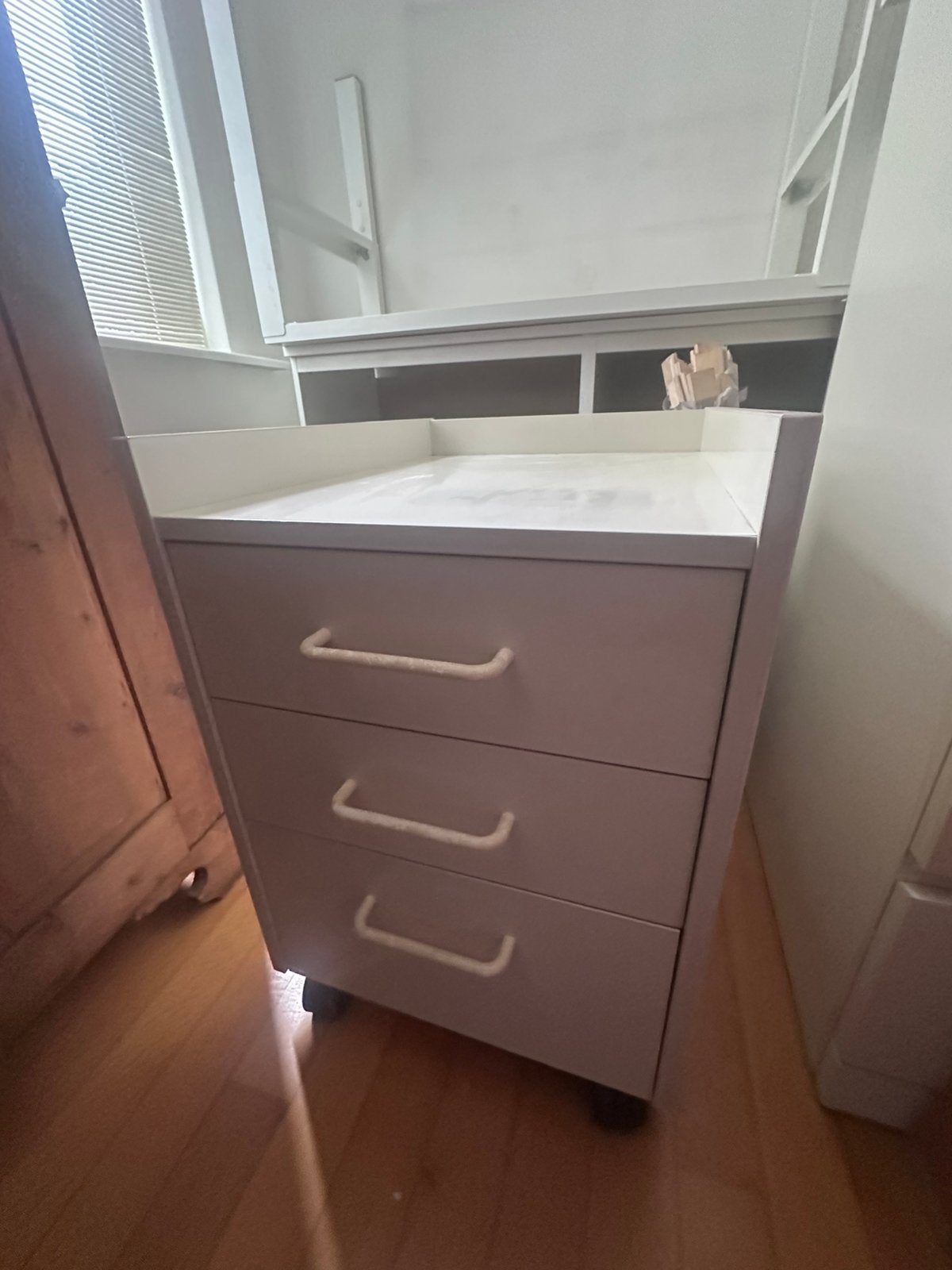 Buro kastje op wieltjes, Ophalen, Gebruikt, 50 tot 100 cm, 3 of 4 laden