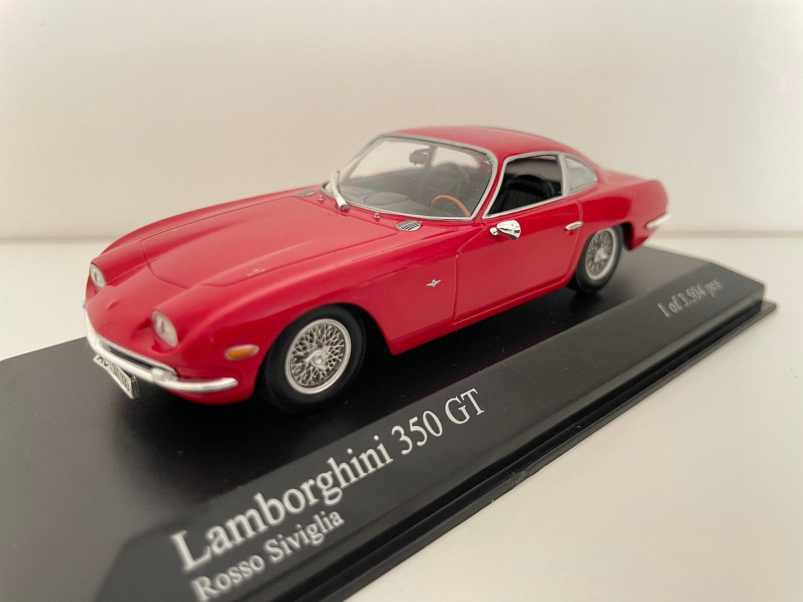 Minichamps Lamborghini 350GT, Ophalen of Verzenden, Zo goed als nieuw, Auto, MiniChamps