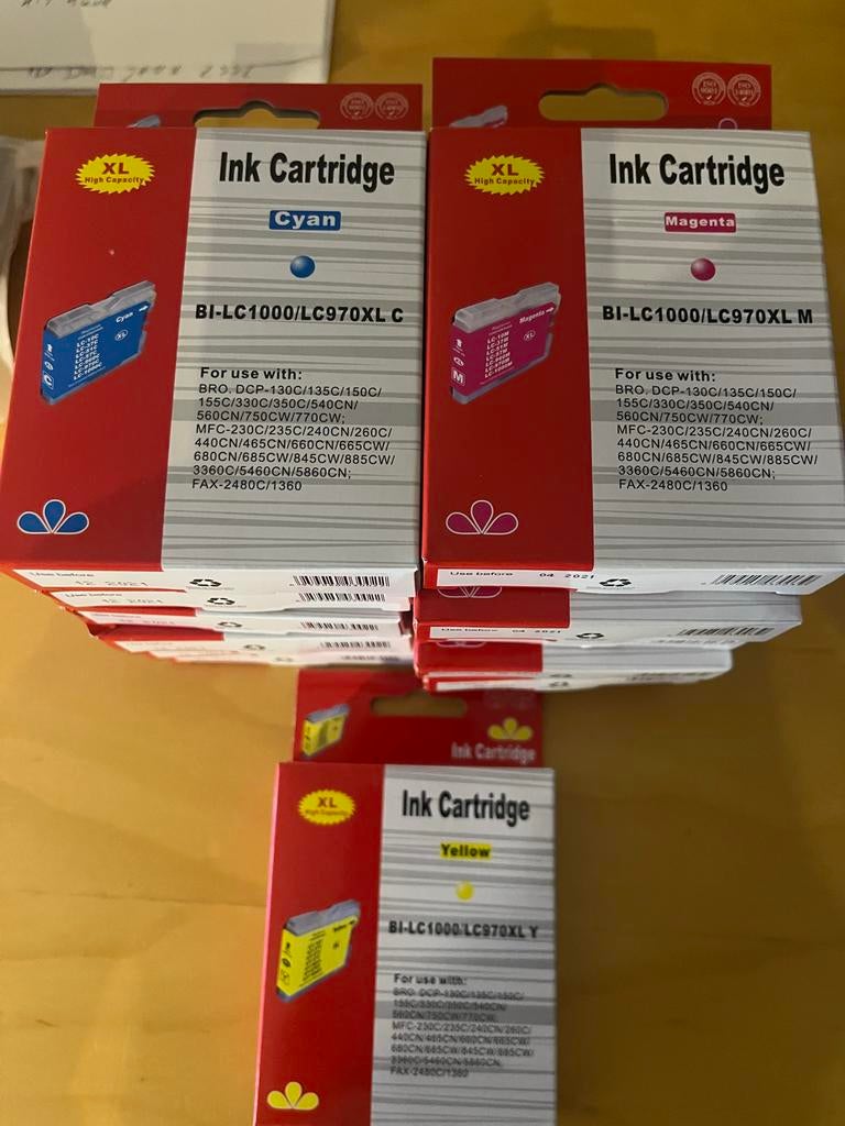 Brother Cartridges: 7x Cyaan, 7x Magenta, 1x Geel (XL), Ophalen, Nieuw, Cartridge