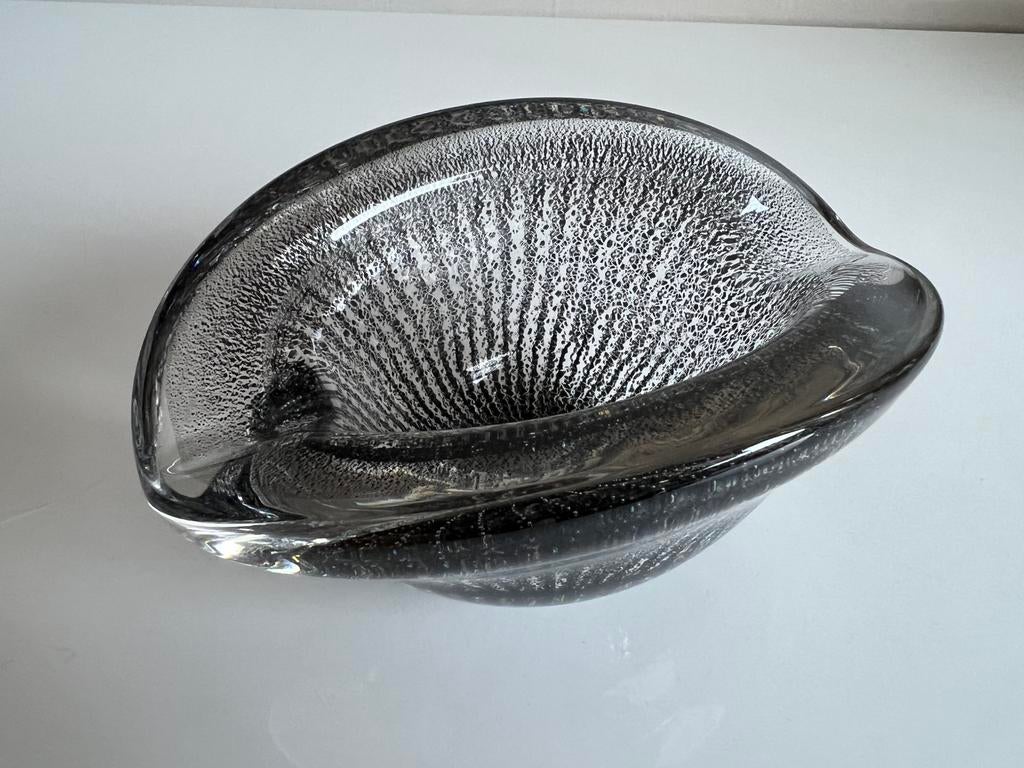 Serica Leerdam Glas Floris Meydam Asbak Antimooncraquelé 50s, Antiek en Kunst, Antiek | Glas en Kristal, Ophalen of Verzenden