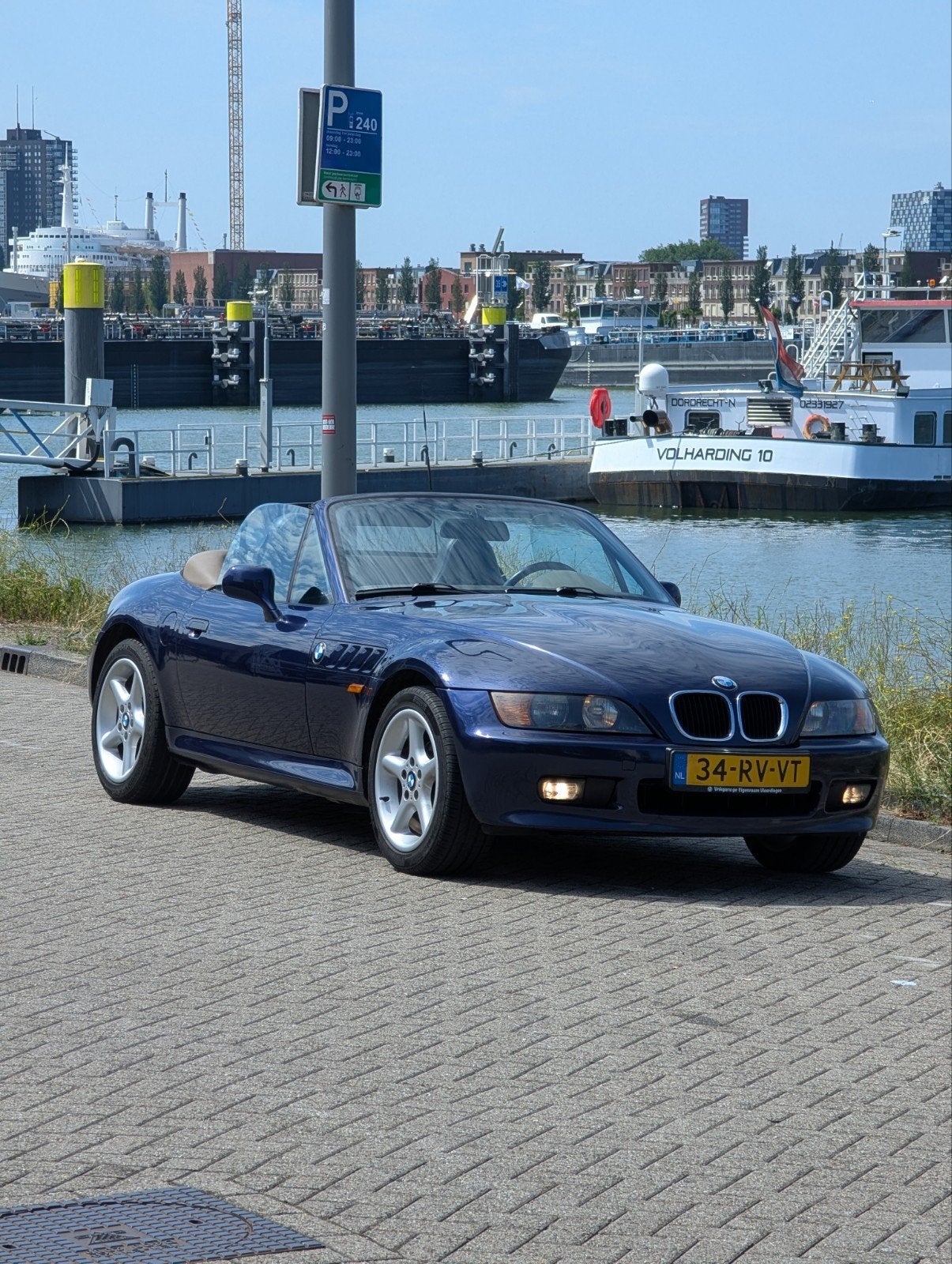 BMW Z3, Auto's, BMW, Bedrijf, Z3, Airconditioning, Cruise Control, Benzine, Euro 2, Cabriolet, Handgeschakeld, Blauw, Zwart, Leder