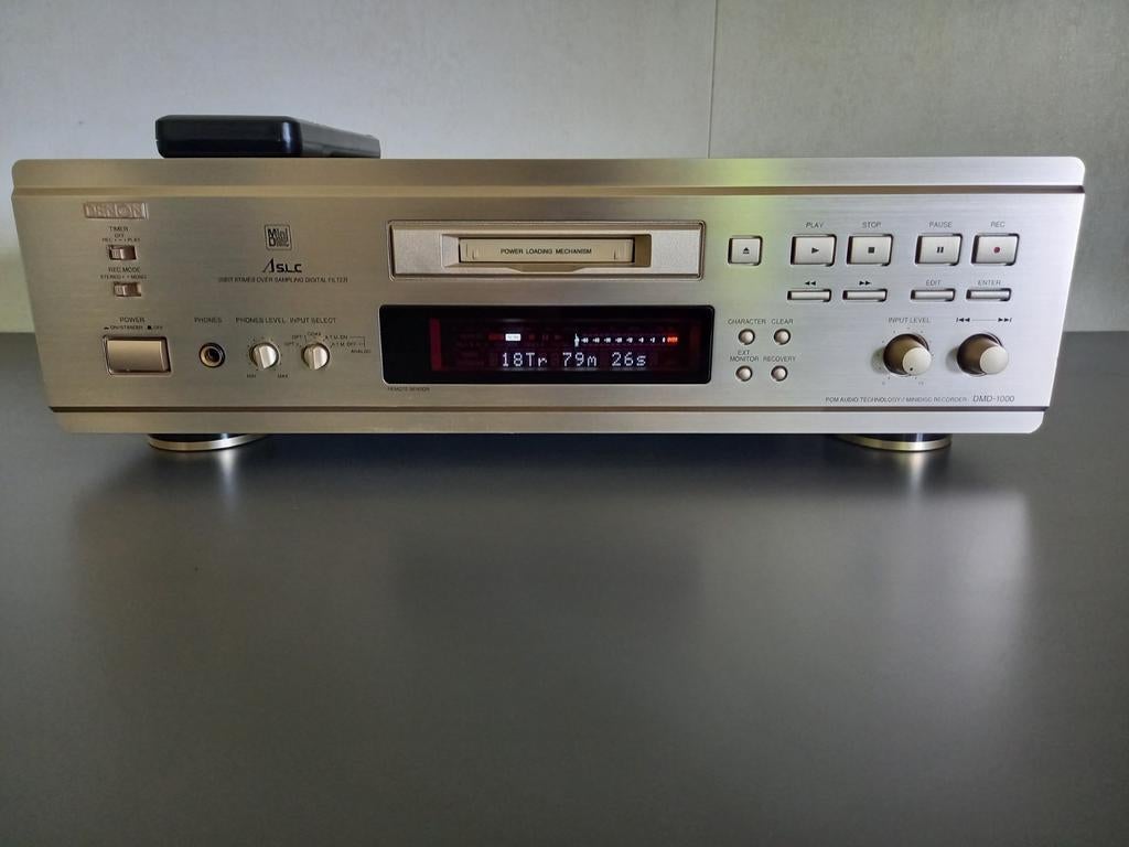 DENON DMD-1000 HIGH-END MD-PLAYER BURR-BROWN DACS INCL A.B., Ophalen of Verzenden, Minidisc-speler