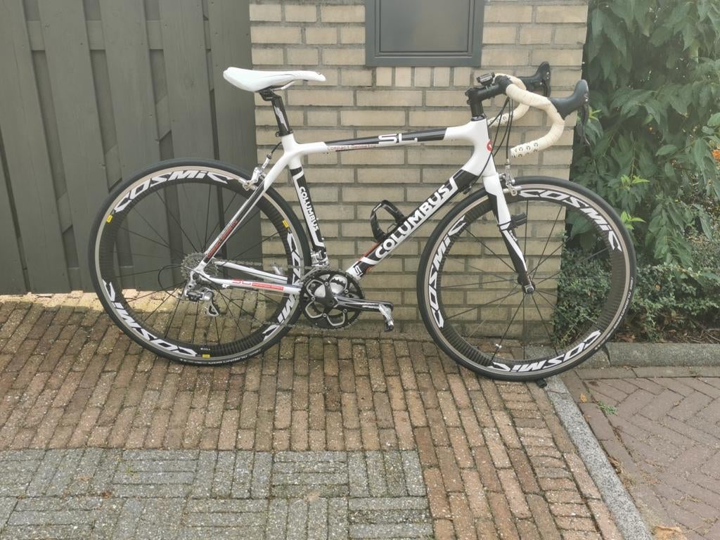 Columbus SL Racefiets - Wit/Zwart, Carbon, Topconditie, Fietsen en Brommers, Fietsen | Racefietsen, 28 inch, Carbon, Zo goed als nieuw