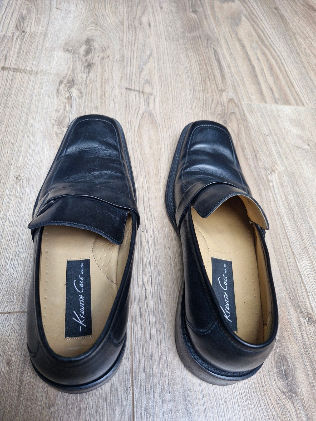 Kenneth Cole Heren Loafers Zwart Leer Maat 42, Loafers, Zwart, Ophalen of Verzenden, Kenneth Cole