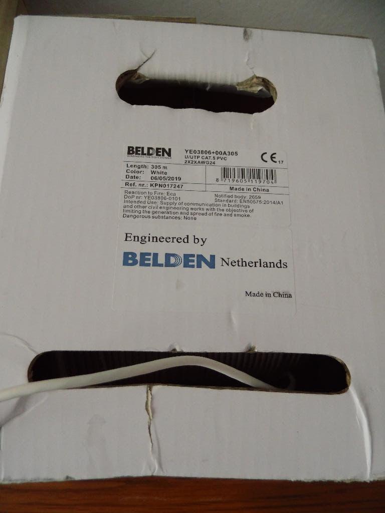 Belden telefoonkabel Cat 5 UTP bijna 600 meter, Ophalen of Verzenden, Nieuw