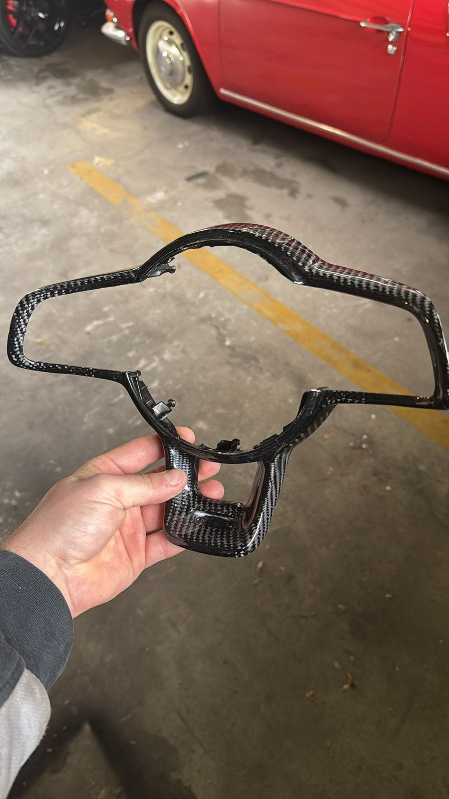 Carbon stuurwiel element volkswagen golf 7, Ophalen of Verzenden, Gebruikt, Volkswagen