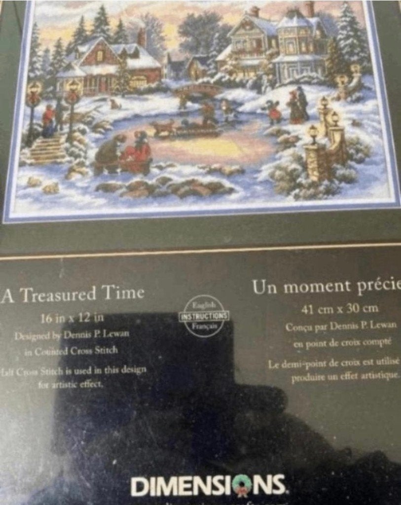 BORDUURPAKKET DIMENSIONS GOLD A TREASURED TIME, Hobby en Vrije tijd, Borduren en Borduurmachines, Verzenden, Nieuw, Handborduren