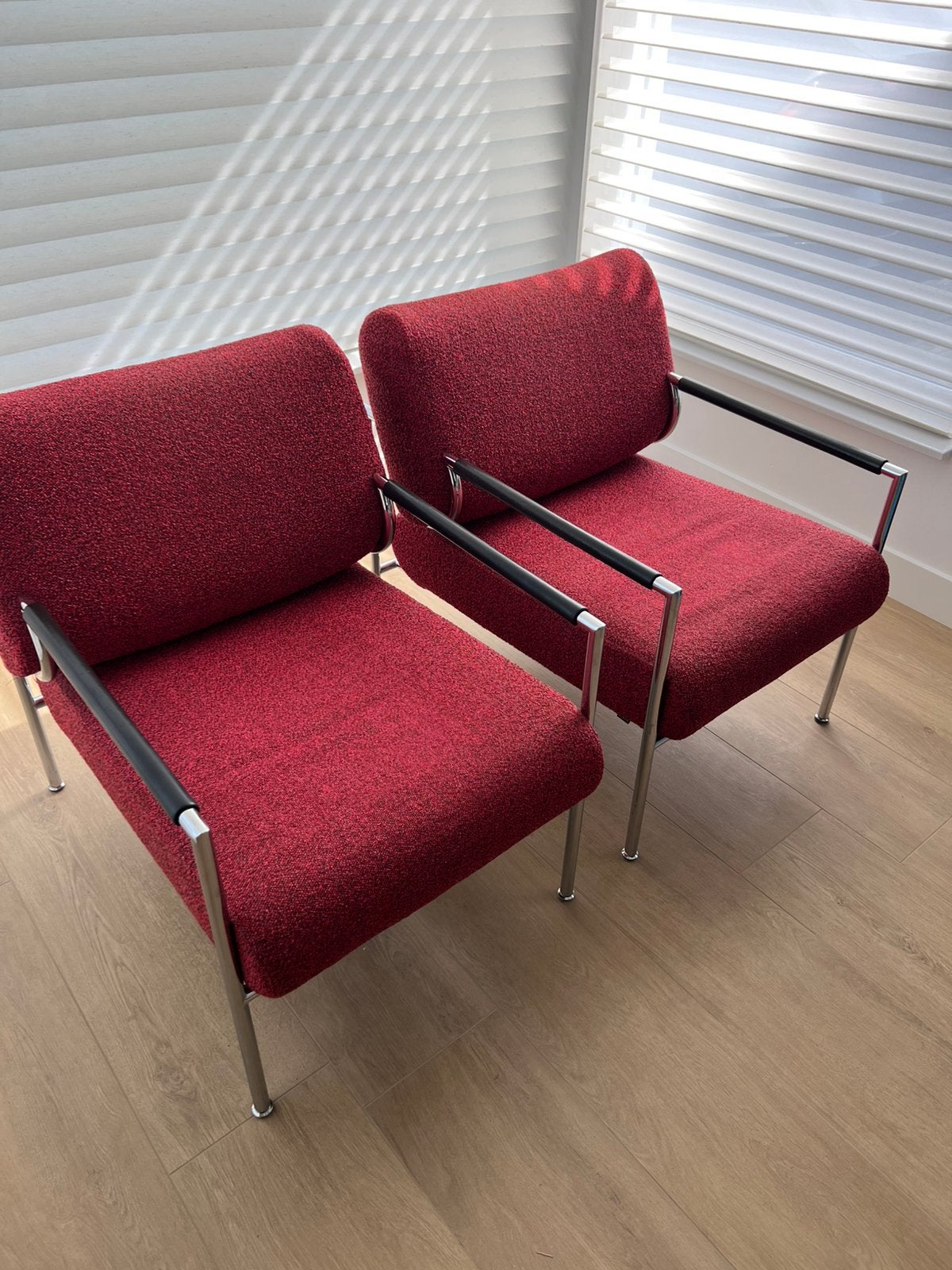 2 in goede gebr. st. verk. Leolux Gazetta fauteuils, stoelen, Ophalen, Gebruikt, Leer, 75 tot 100 cm