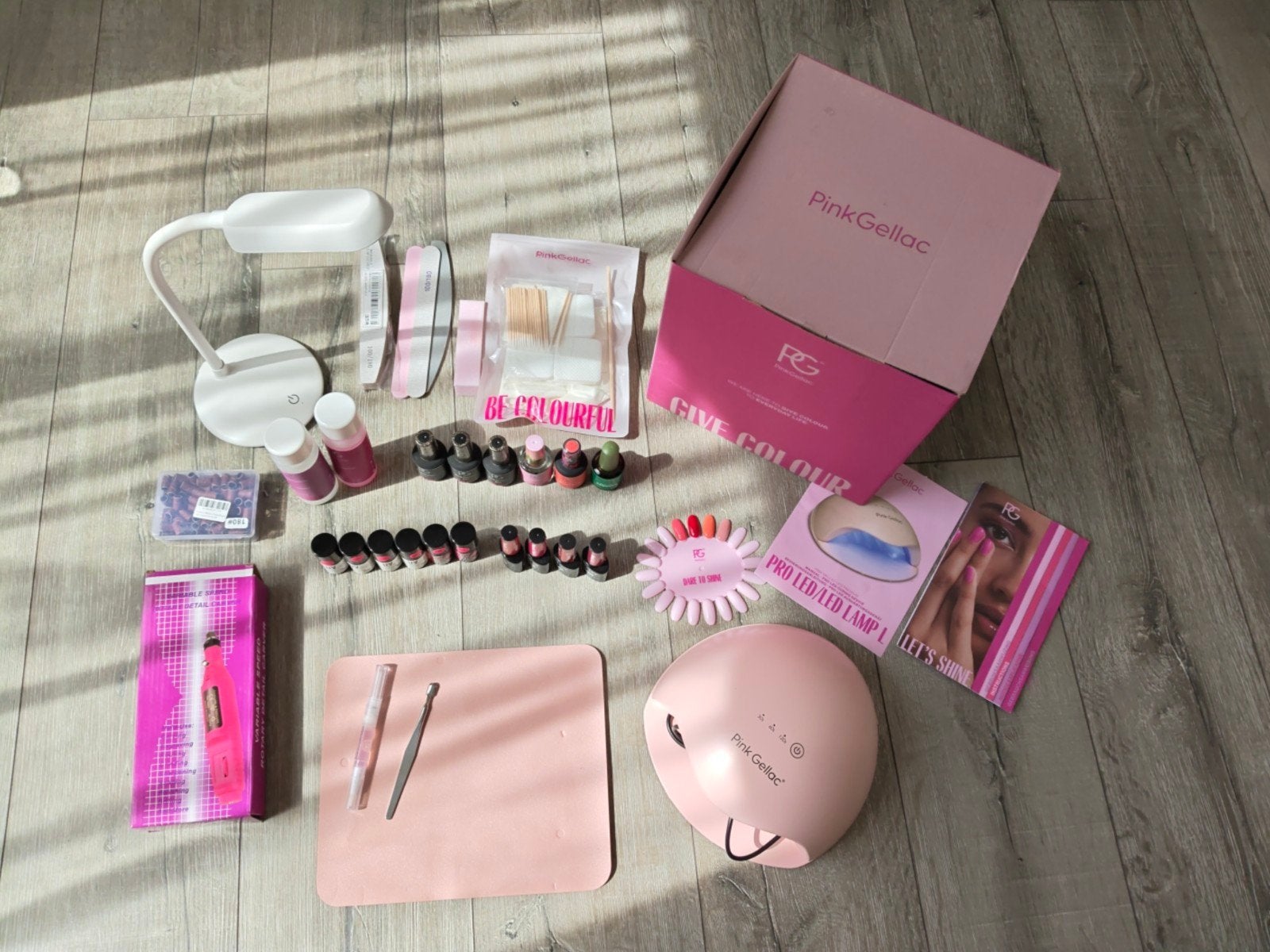Pink Gellac set plus vele extra's, Sieraden, Tassen en Uiterlijk, Uiterlijk | Cosmetica en Make-up, Verzenden, Zo goed als nieuw